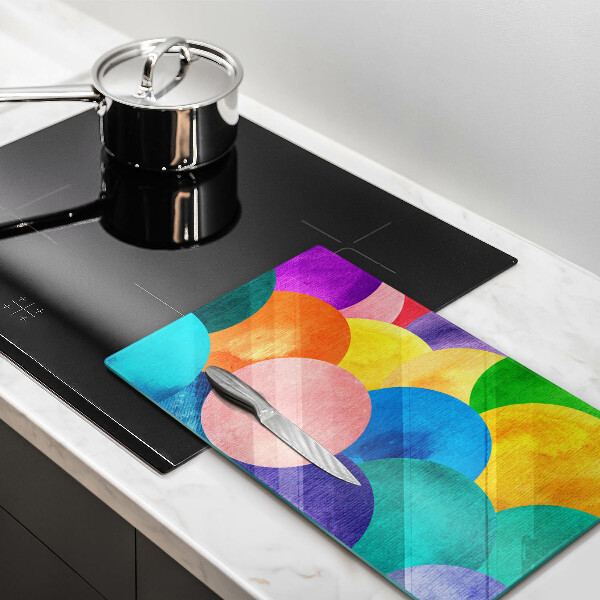 Kuchynská doska zo skla Farebné kruhy