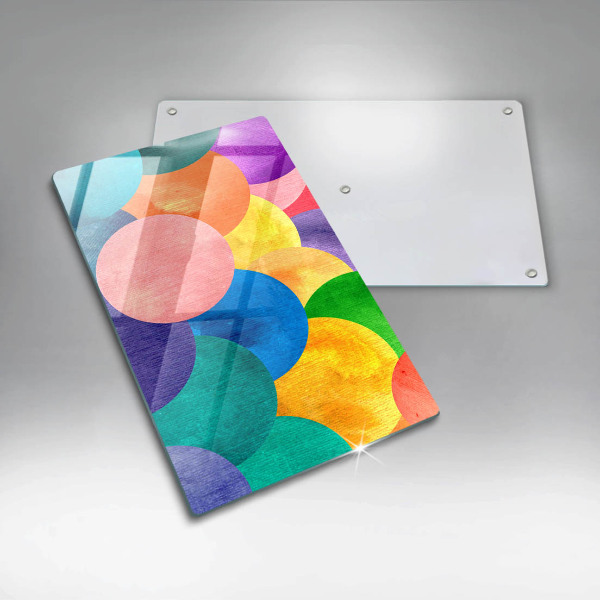Kuchynská doska zo skla Farebné kruhy