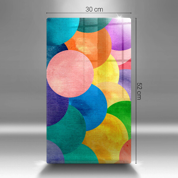Kuchynská doska zo skla Farebné kruhy