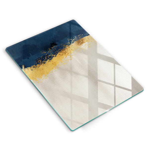 Kuchynská doska zo skla Zlatá abstrakcia