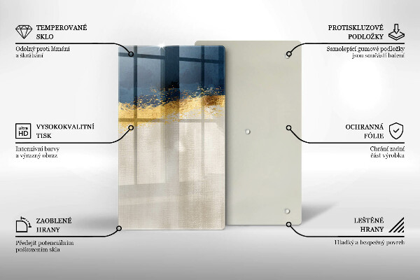 Kuchynská doska zo skla Zlatá abstrakcia