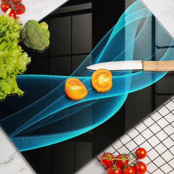 Kuchynská doska zo skla Modrá abstrakcia