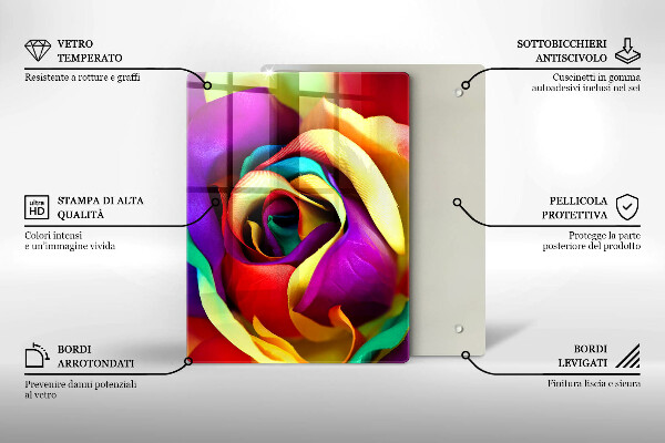 Kuchynská doska zo skla Modrá abstrakcia