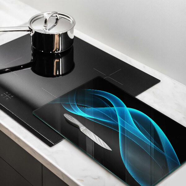 Kuchynská doska zo skla Modrá abstrakcia
