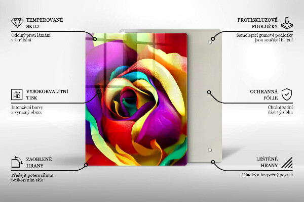 Kuchynská doska zo skla Modrá abstrakcia