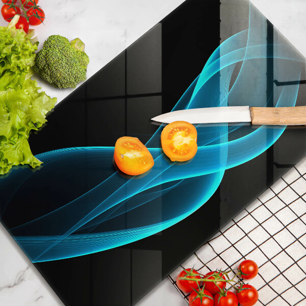 Kuchynská doska zo skla Modrá abstrakcia