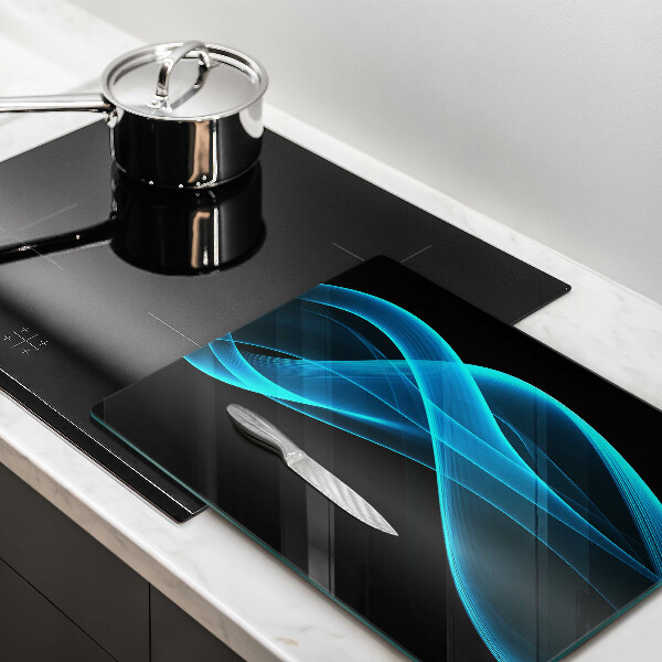 Kuchynská doska zo skla Modrá abstrakcia