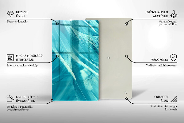 Kuchynská doska zo skla Jemné perie