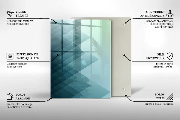 Kuchynská doska zo skla Jemné perie