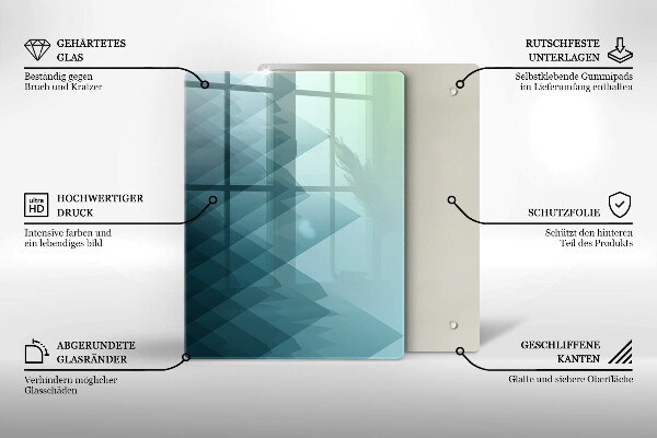 Kuchynská doska zo skla Jemné perie