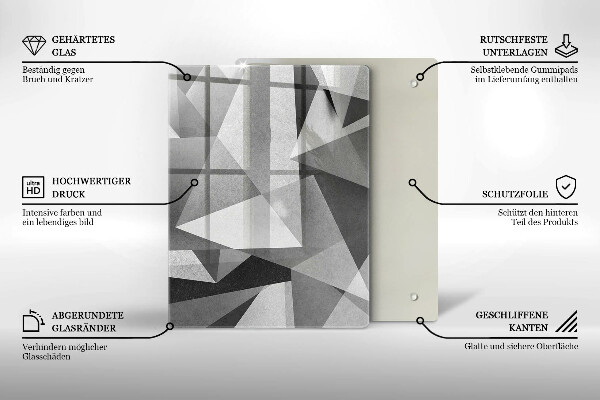 Kuchynská doska zo skla Abstrakce atramenty