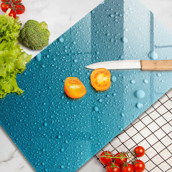 Kuchynská doska zo skla Kvapky vody