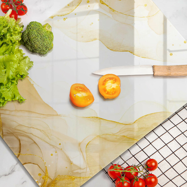 Kuchynská doska zo skla Zlatá abstrakcia