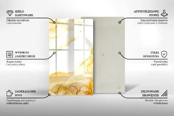 Kuchynská doska zo skla Zlatá abstrakcia