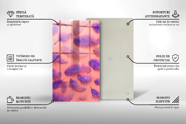 Kuchynská doska zo skla Nadýchané perie