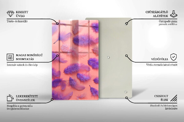 Kuchynská doska zo skla Nadýchané perie