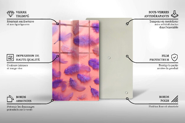 Kuchynská doska zo skla Nadýchané perie