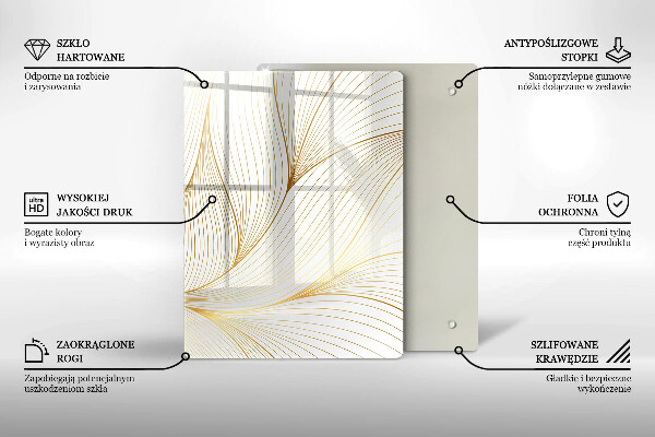 Kuchynská doska zo skla Abstraktné 3D štvorce