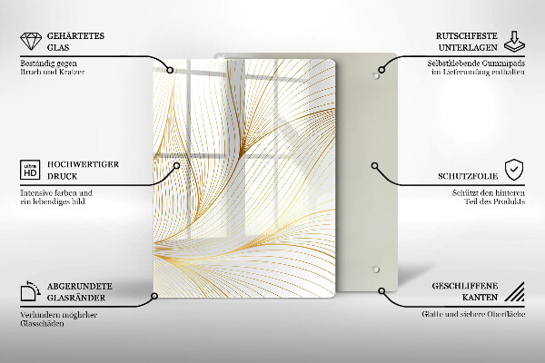 Kuchynská doska zo skla Abstraktné 3D štvorce