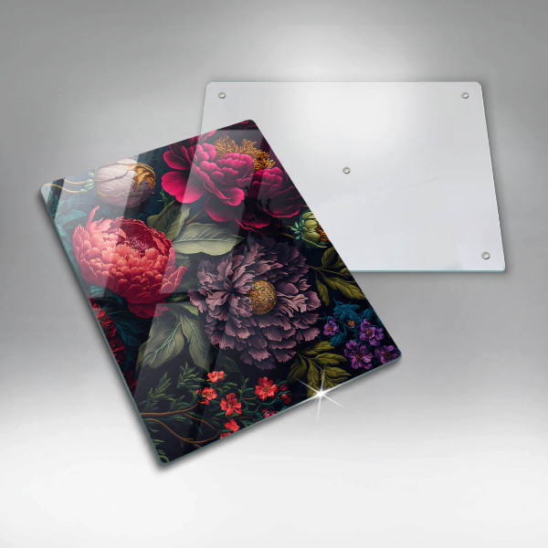 Kuchynská doska zo skla Nádherné kvety