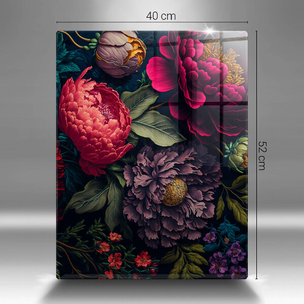 Kuchynská doska zo skla Nádherné kvety