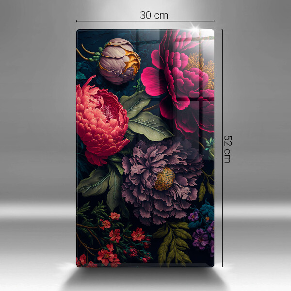 Kuchynská doska zo skla Nádherné kvety