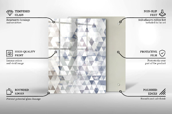 Kuchynská doska zo skla Tvarová abstrakcia