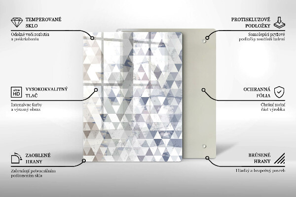 Kuchynská doska zo skla Tvarová abstrakcia