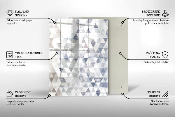 Kuchynská doska zo skla Tvarová abstrakcia