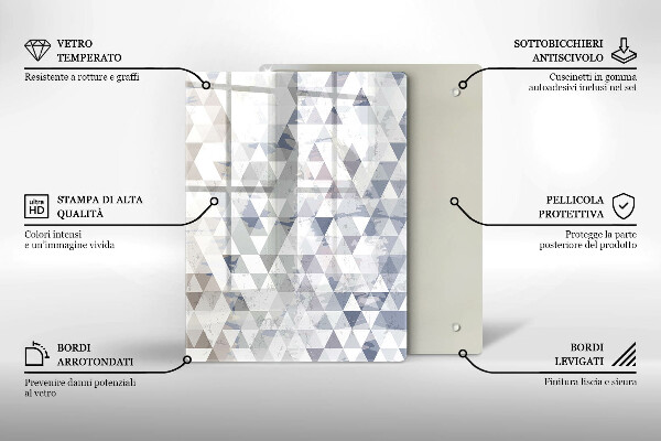 Kuchynská doska zo skla Tvarová abstrakcia