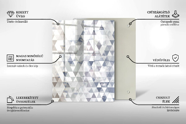 Kuchynská doska zo skla Tvarová abstrakcia