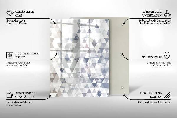 Kuchynská doska zo skla Tvarová abstrakcia