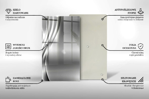 Kuchynská doska zo skla Kovová konštrukcia