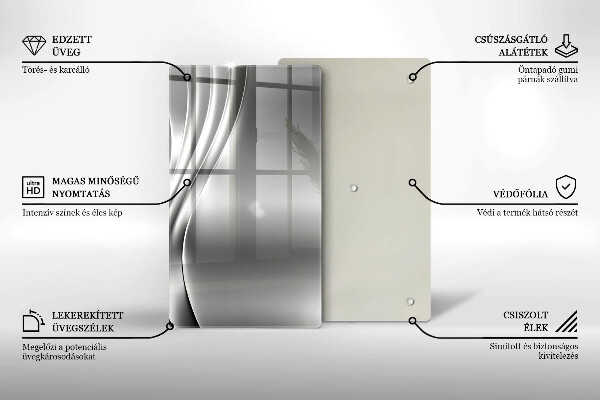 Kuchynská doska zo skla Kovová konštrukcia