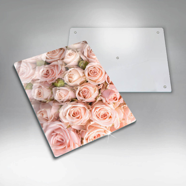 Kuchynská doska zo skla Kytica jemných ruží