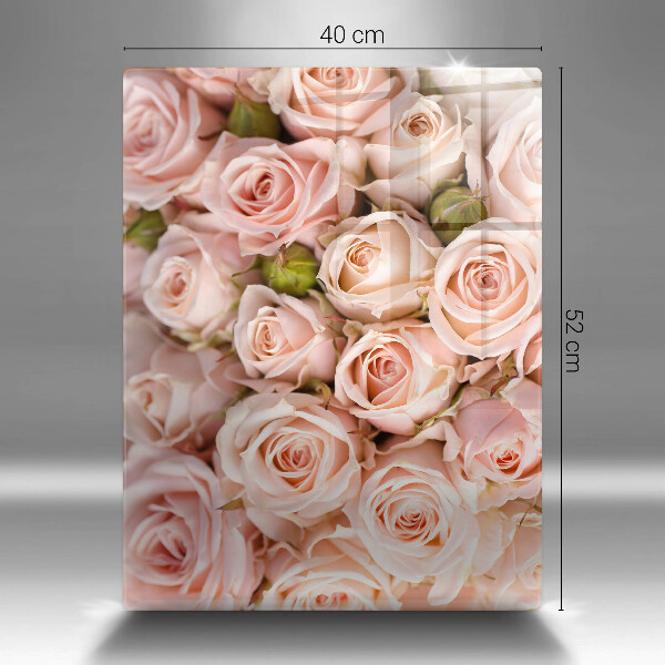 Kuchynská doska zo skla Kytica jemných ruží