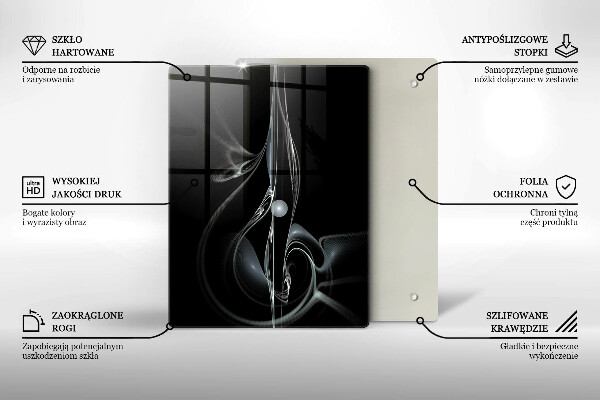 Kuchynská doska zo skla Kytica jemných ruží