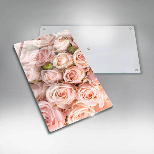 Kuchynská doska zo skla Kytica jemných ruží