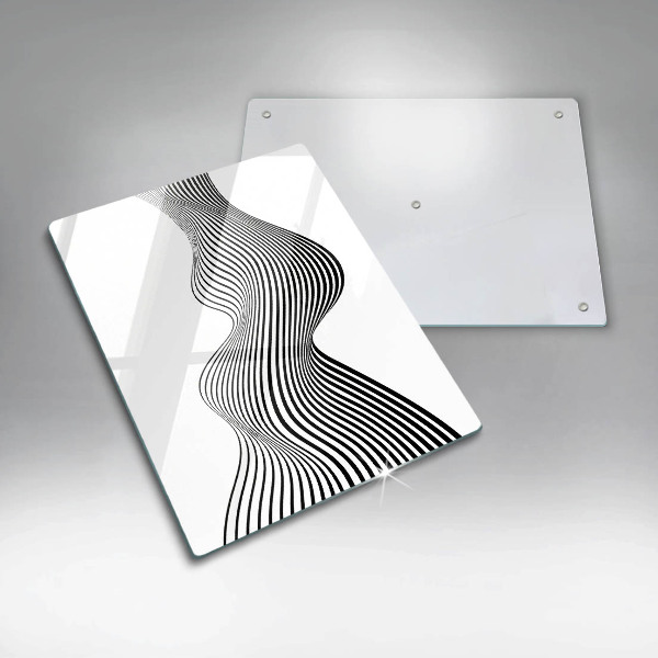 Kuchynská doska zo skla Lineárna abstrakcia