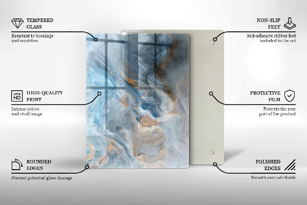 Kuchynská doska zo skla Lineárna abstrakcia