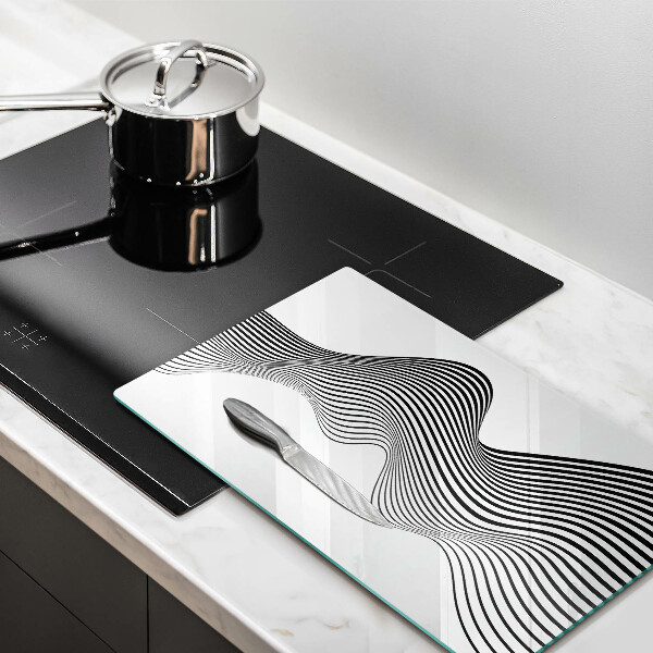 Kuchynská doska zo skla Lineárna abstrakcia