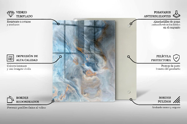 Kuchynská doska zo skla Lineárna abstrakcia