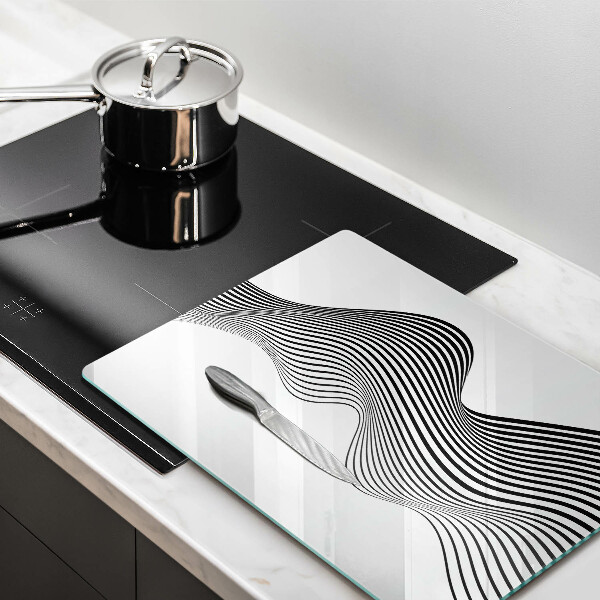 Kuchynská doska zo skla Lineárna abstrakcia