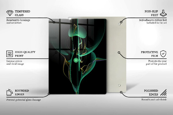 Kuchynská doska zo skla Farebná čiarová abstrakcia