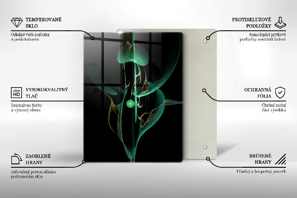 Kuchynská doska zo skla Farebná čiarová abstrakcia
