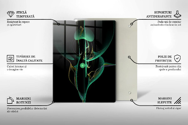 Kuchynská doska zo skla Farebná čiarová abstrakcia