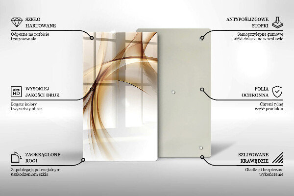 Kuchynská doska zo skla Abstraktné tvary