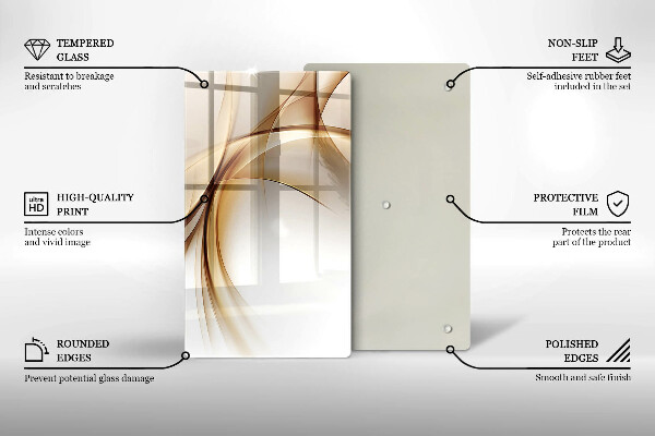 Kuchynská doska zo skla Abstraktné tvary