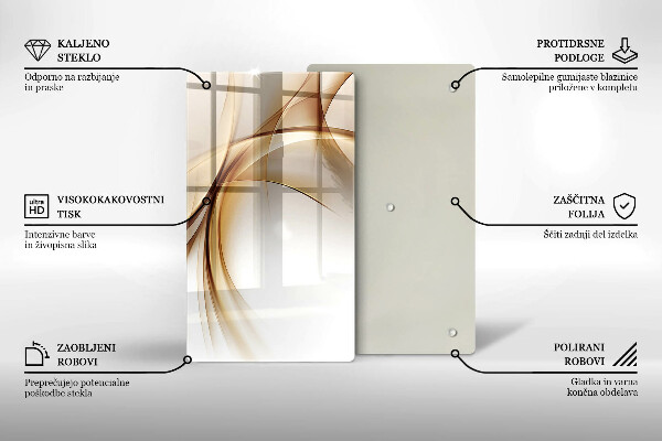 Kuchynská doska zo skla Abstraktné tvary
