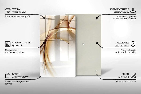 Kuchynská doska zo skla Abstraktné tvary
